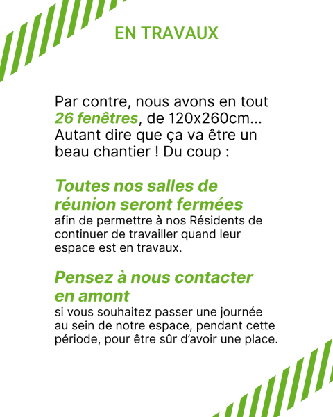 TRAVAUX du 22/04 au 13/06