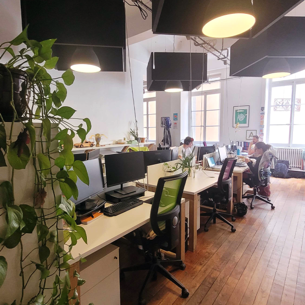 open-space à taille humaine (4 à 8 postes) Écoworking Lyon centre Lyon 1 Lyon 2 Lyon 4
